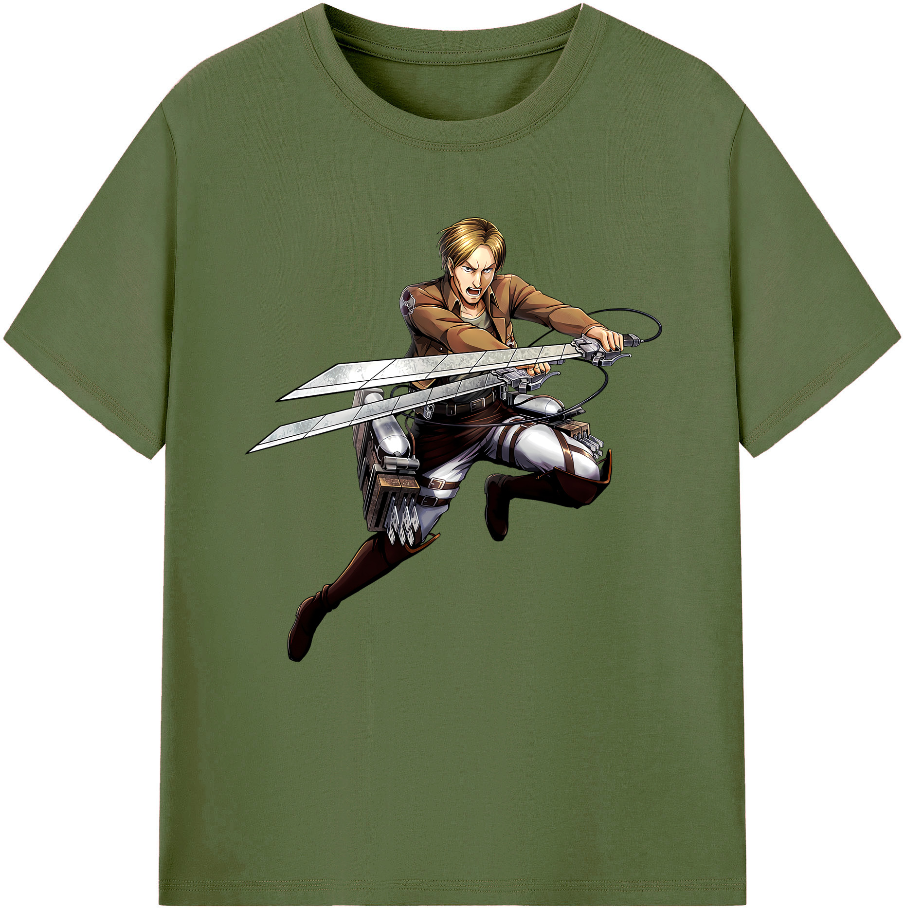 （画像用） 進撃の巨人 Attack on Titan 綿100％半袖Tシャツ（フロントプリント）